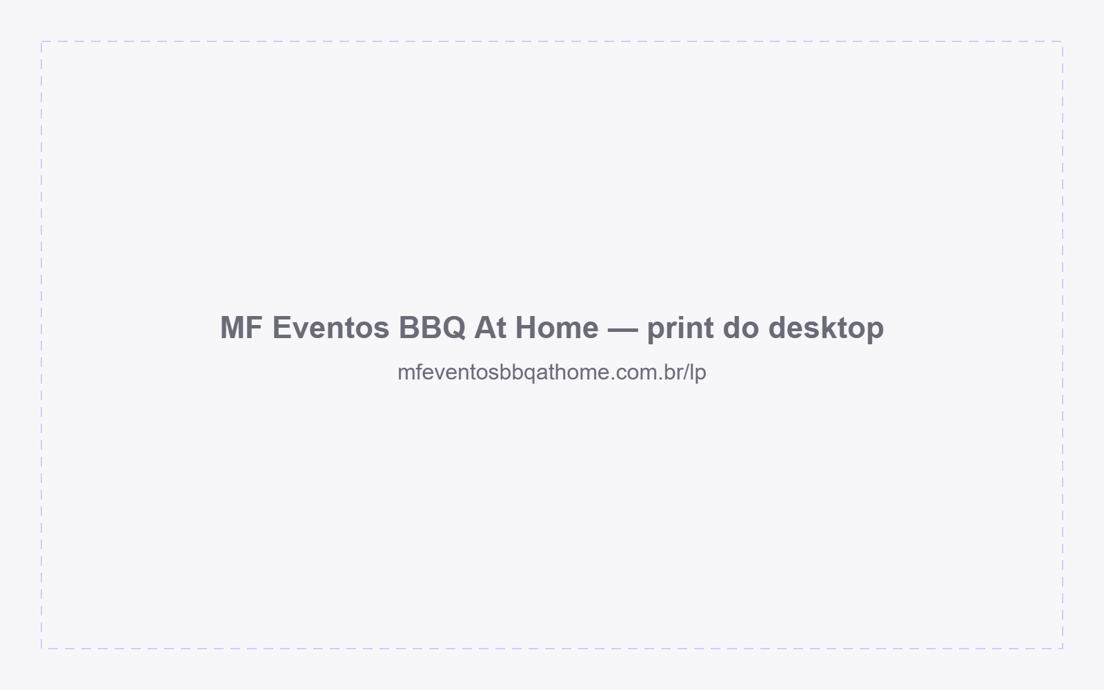 Site MF Eventos BBQ At Home no computador