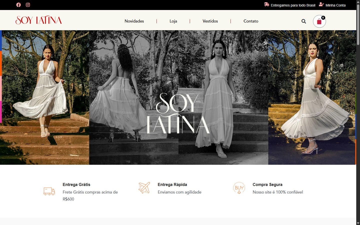 Site Soy Latina no computador