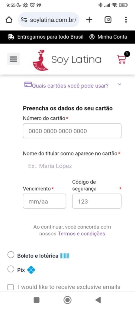 Soy Latina mockup mobile