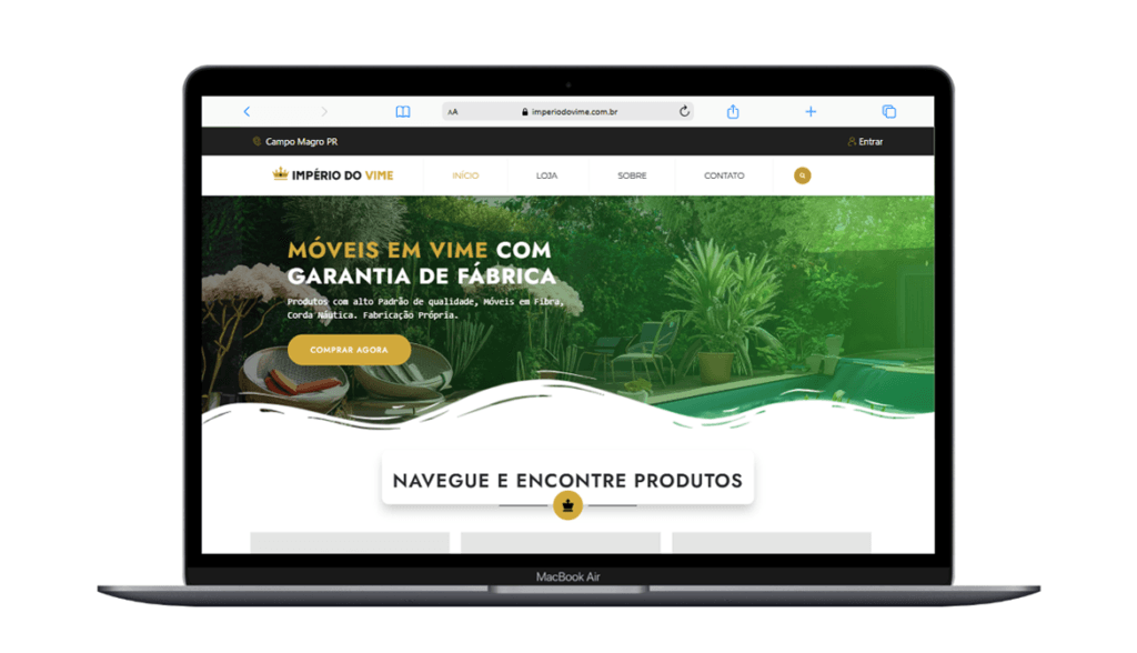 Criação de e-commerce - Loja virtual império do vime